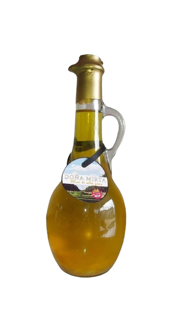 Aceite de 1/2L Jarrita vertedora (con ajo, albahaca, pimienta o tradicional)