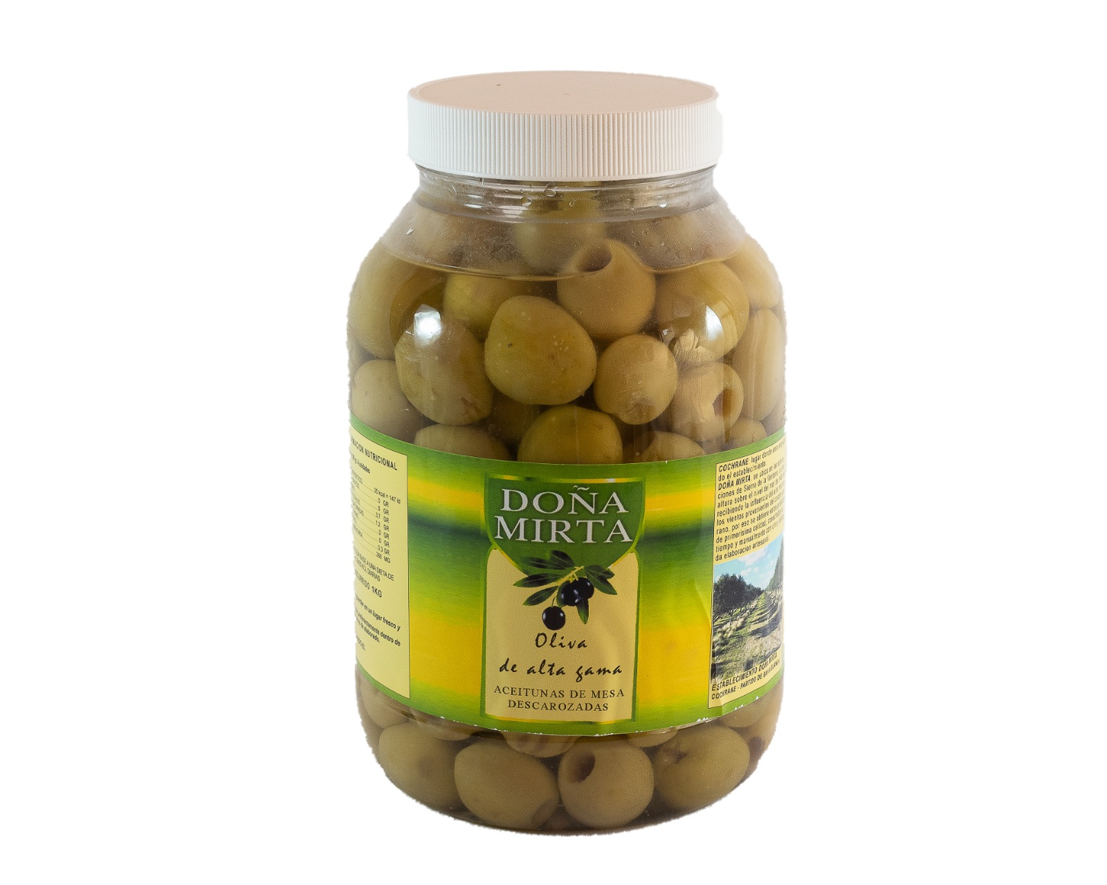 Aceitunas verdes sin carozo