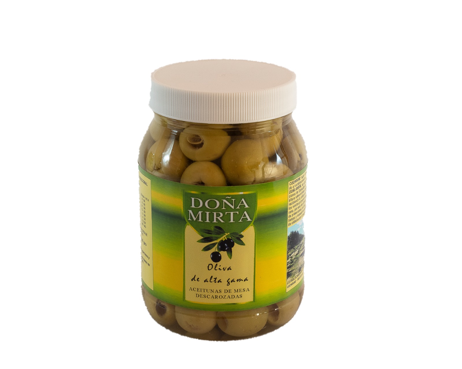 Aceitunas verdes sin carozo de 1/2 kg